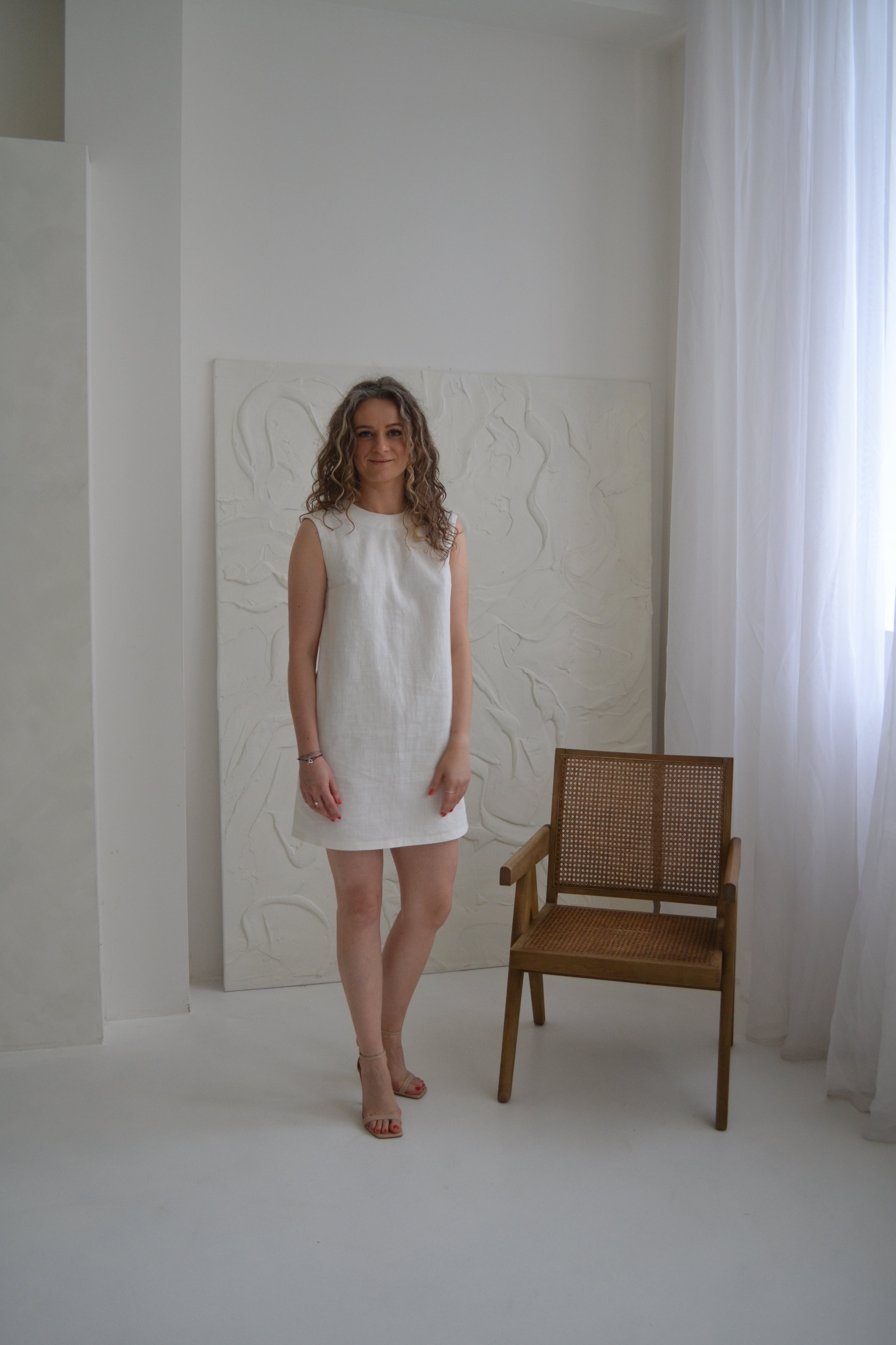 Lněné šaty s knoflíčky