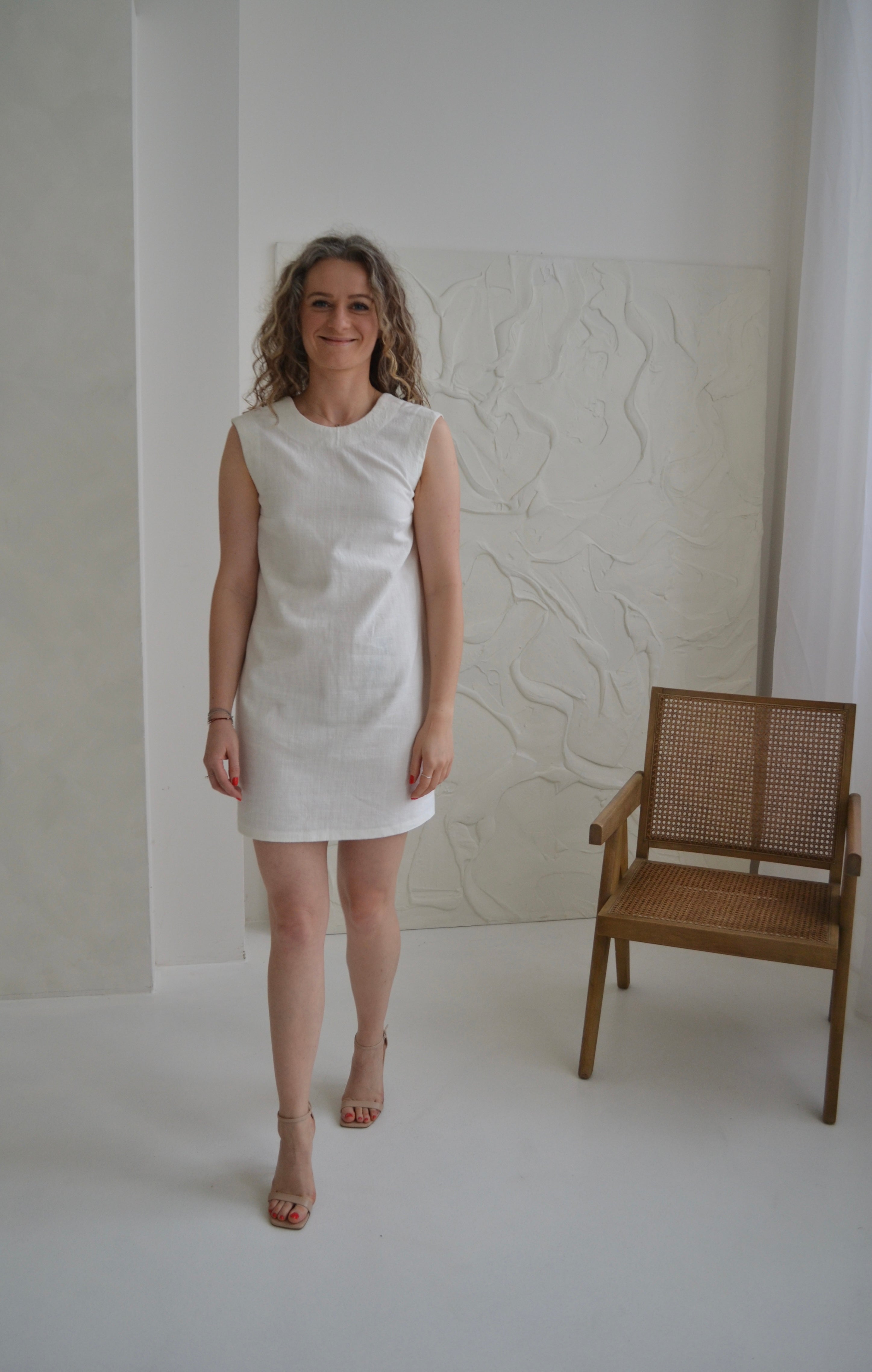 Lněné šaty s knoflíčky