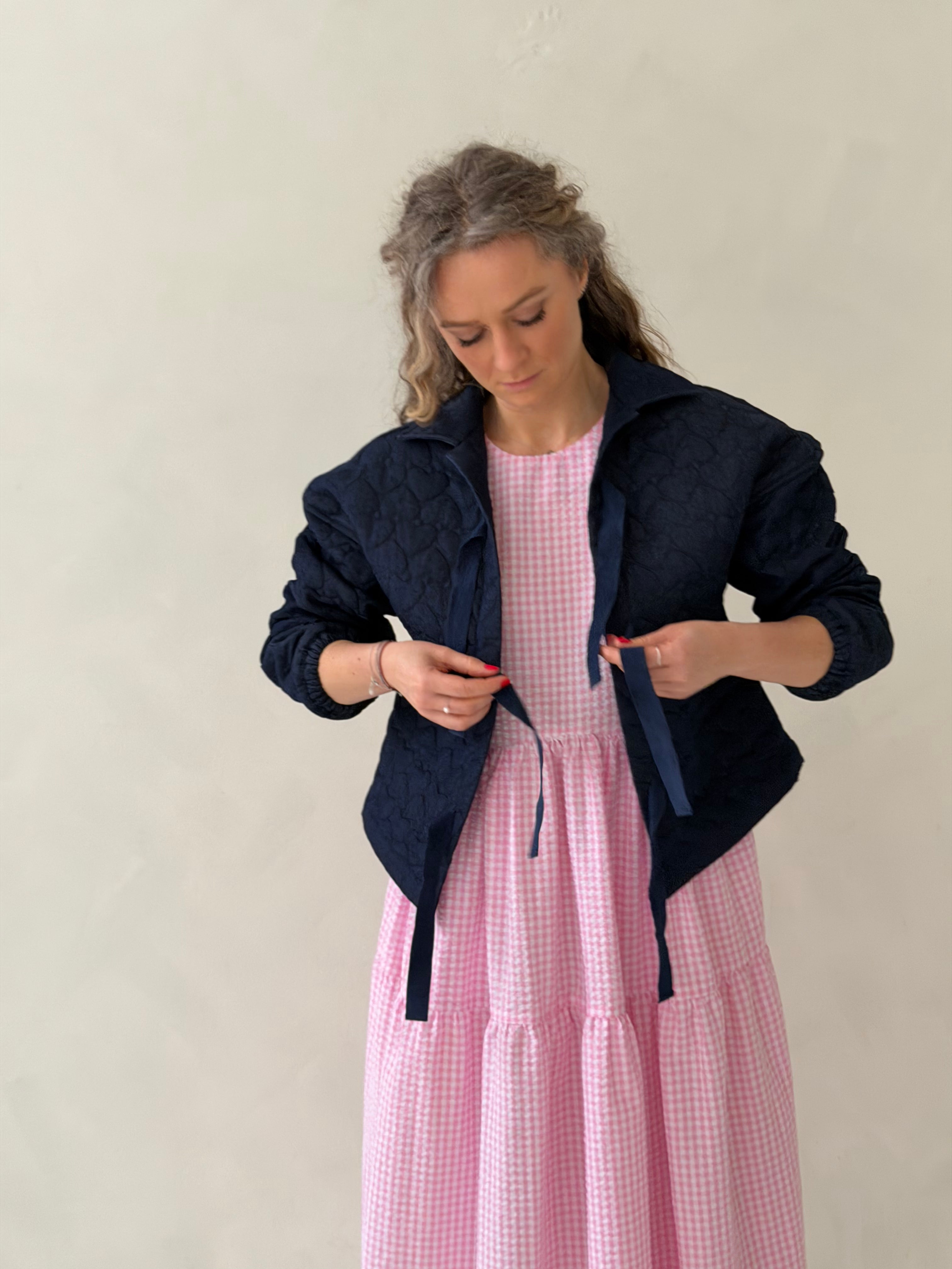 Džínová bundička s mašličkami SKAIA PRE-ORDER