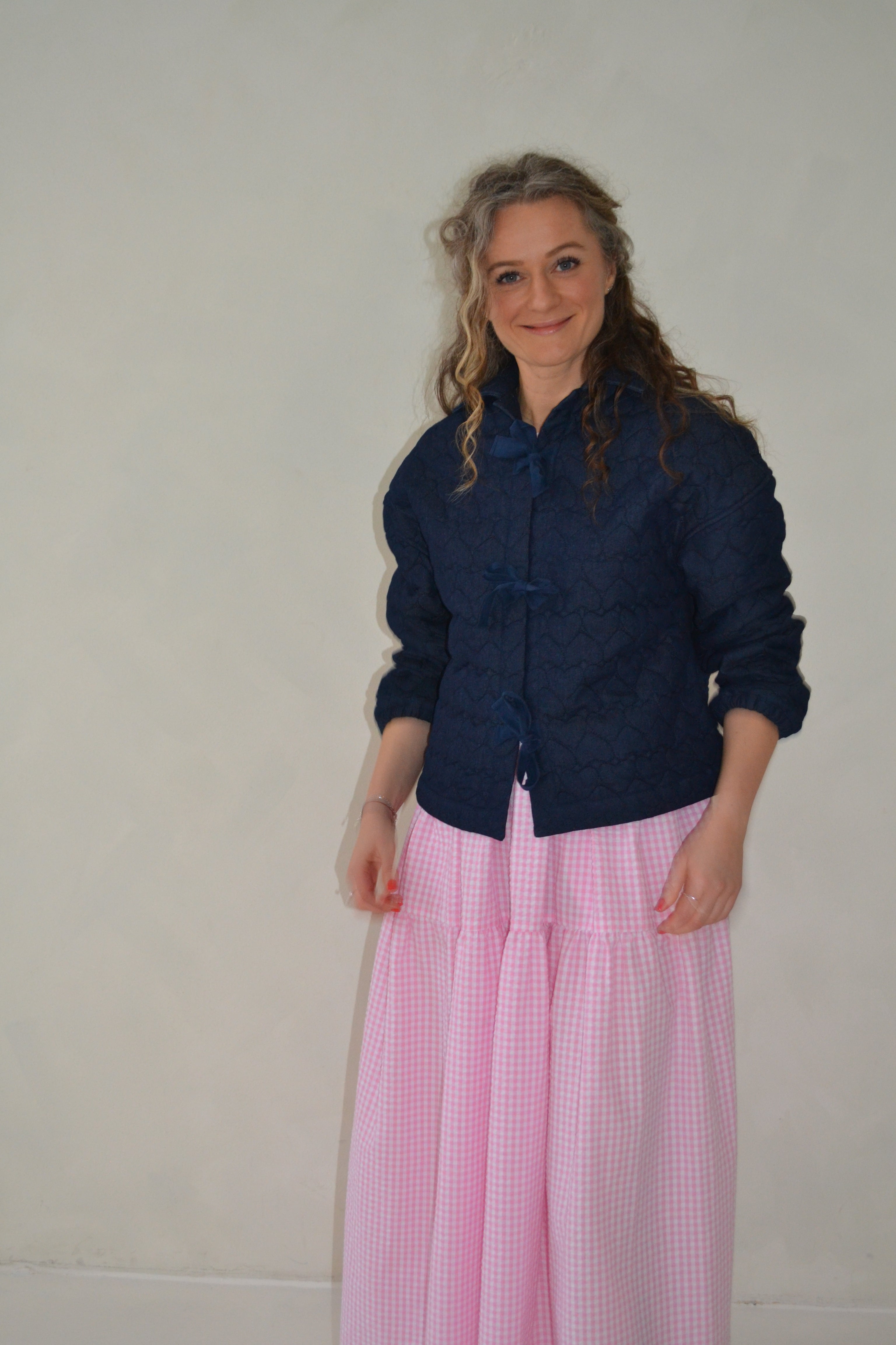 Džínová bundička s mašličkami SKAIA PRE-ORDER