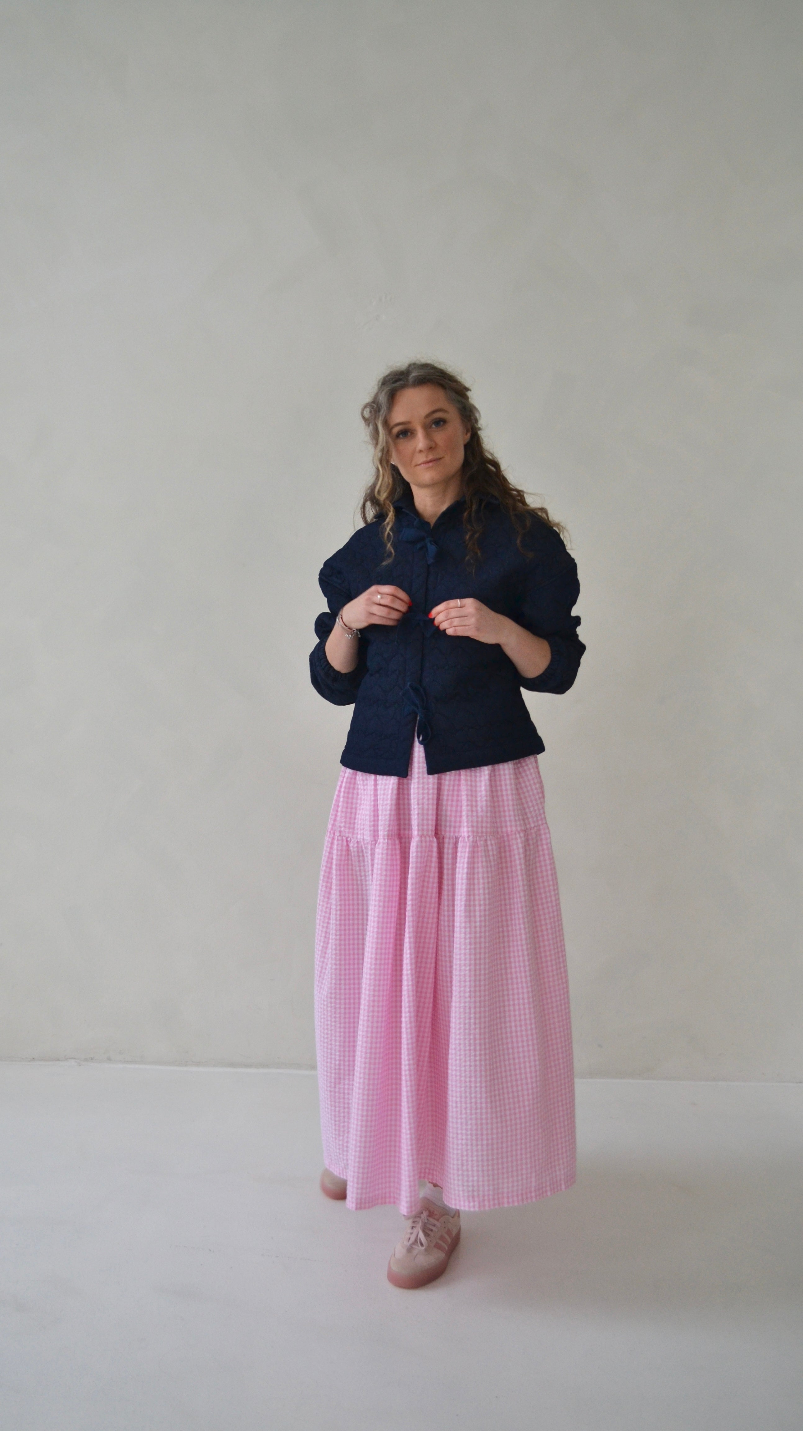 Džínová bundička s mašličkami SKAIA PRE-ORDER